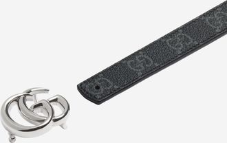 Gucci Womens Reversible Belt Black Fabric