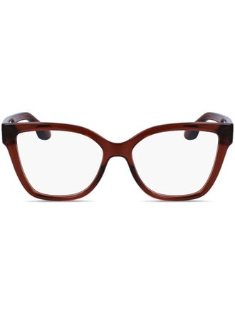 Victoria Beckham square-frame glasses - Brown