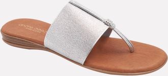 André Assous Womens Nice Slide In Silver