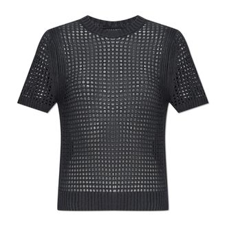 AllSaints Kanten top Paloma - Dames - Ronde hals truien - Grijs - L - Truien & Vesten