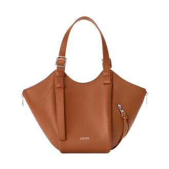 Loewe Hammock Flip Bag - Dames - Handtassen - Bruin - ONE Size - Katoen - Tassen
