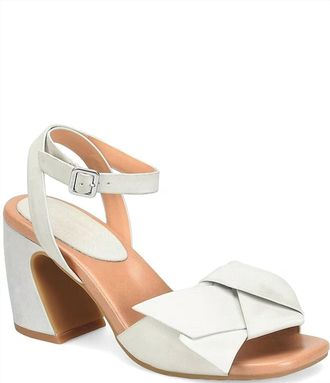 Kork-ease Womens Brooke Leather Bow Ankle Wrap Sandals In Light Blue
