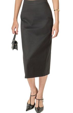 English Factory High Waist Column Midi Skirt in Black at Nordstrom, Size X-Small