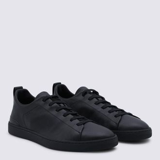 Churchs Leather Low-Top Sneaker - Black