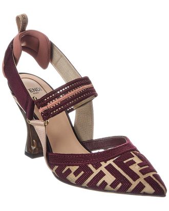 Fendi Fendi Colibri Ff Mesh Slingback Pump