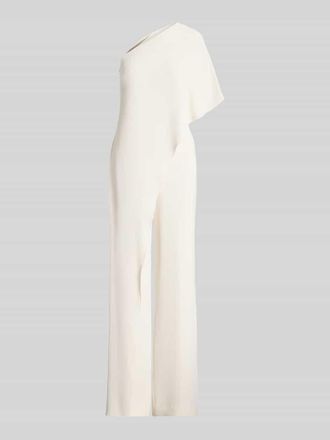 Lauren Ralph Lauren Jumpsuit mit One-Shoulder-Ausschnitt in Beige, Gr&ouml;&szlig;e 34