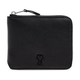 Ami De Coeur Compact Wallet - unisex - Ami Paris - Wallets & Cardholders - Black - ONE SIZE - Accessories