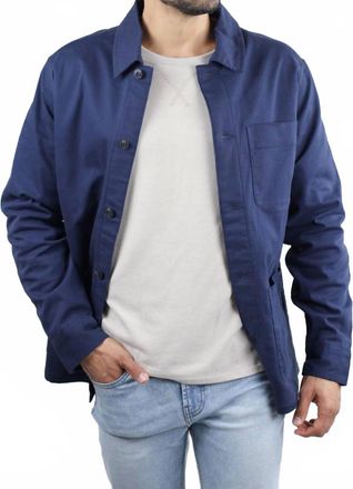 Jachs NY Stretch Twill Chore Coat In Navy