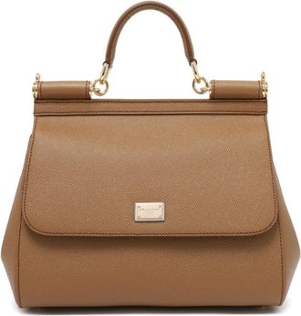 Dolce & Gabbana Large Sicily Handbag - Dames - Handtassen - Bruin - ONE Size - Katoen - Tassen