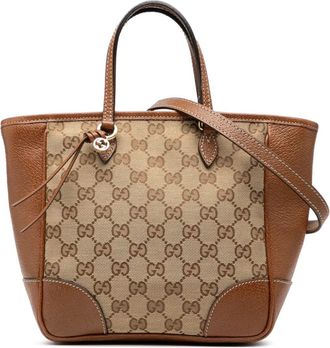 Gucci Borsa a tracolla Bree piccola in tela GG 2000-2015 - Marrone