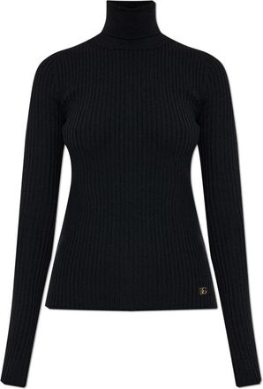 Dolce & Gabbana Wollen trui - Dames - Coltruien - Zwart - L - Wol - Truien & Vesten