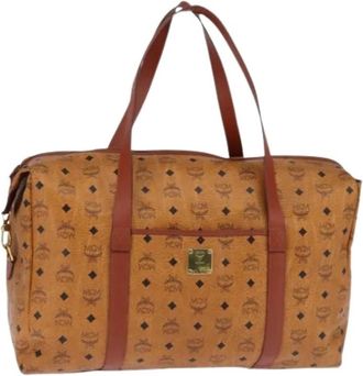 MCM Pre-owned Weekendtas - Dames - Vintage Weekendtas - Bruin - ONE Size - Leer - Vintage