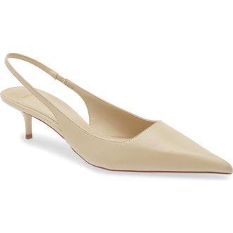 Mango Tom Slingback Pointed Toe Pump in Ecru at Nordstrom, Size 7.5Us