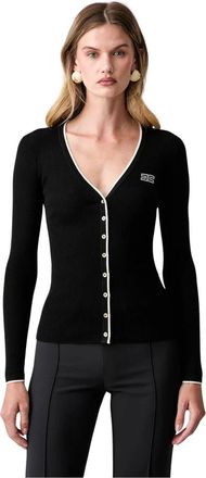 Elisabetta Franchi V-hals Cardigan - Dames - Vesten - Zwart - L - Wol - Truien & Vesten