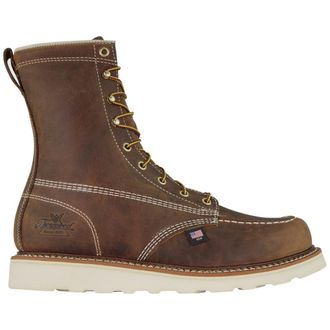 Thorogood 8 Inch Moc Toe Non Safety Crazyhorse Leather Mens Mid Calf Boots - Brown - Size:UK 13