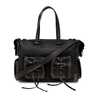 Acne Studios Handbags, female, Brown, Size: ONE SIZE Multipocket Tote Bag