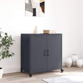 Berkfield Home Sideboard Anthracite 68.5x39x72 cm Steel in Charcoal