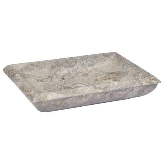 Berkfield Home Sink Grey 50x35x10 cm Marble | Size: 50 x 35 x 10 cm
