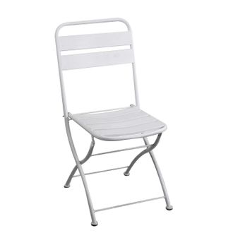 Vacchetti Vacchetti - Silla Asiento De Jard&iacute;n Pieghevole Blanco 42x50 Cm H 85 Cm En Metal Mod. Rovigo