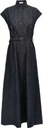 Brunello Cucinelli Abito camicia in denim - - Dresses - Donna - Blu - M