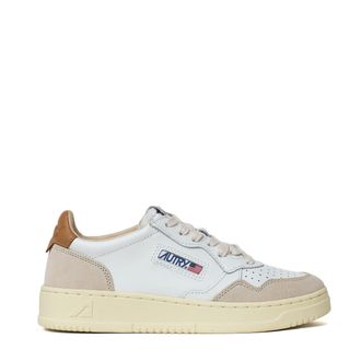 Autry White Medalist Low Leather Suede Sneakers