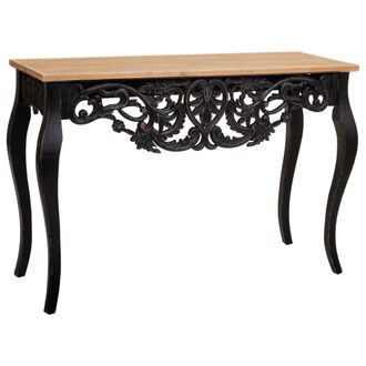 Wanderlust Deco Recibidor De Madera Negro 111x40x77