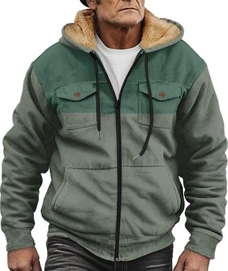 Generic Mens Hoodies Zip Up Fleece Long Sleeve Jumpers Sweatshirt Plus Size Casual Outdoor Hooded Jackets Outwear Designer Work Hoodie with Pockets Sports Gym