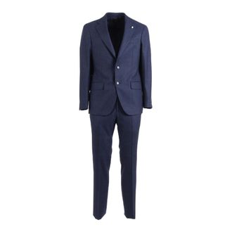 L.B.M. 1911 Single Breasted Suits, male, Blue, Size: XL Abiti