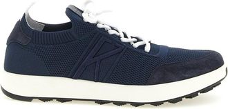 Kiton Blue Lace-up Sneakers