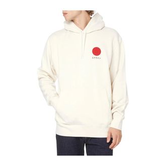 Edwin Sudadera con Capucha Sol Japon&eacute;s - Sweatshirts & Hoodies - Hombre - Blanco - L