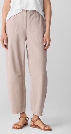 Eileen Fisher Organic Cotton Ankle Barrel Leg Pants in Wheat at Nordstrom Rack, Size Xx-Small