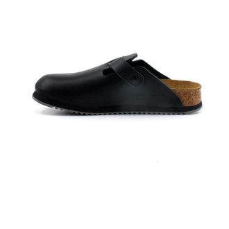 Birkenstock Boston - Dames - Slip ons - Zwart - 36 EU - Leer - Schoenen