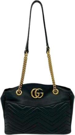 Gucci Pre-owned Shoulder Bags, female, Black, Size: ONE SIZE Pre-owned Vintage Shoulder Bag