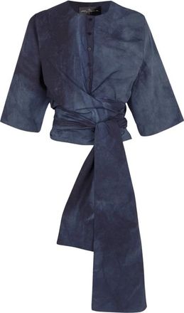 Cortana Isla Top - Dames - Blouses - Blauw - S - Katoen - Overhemden