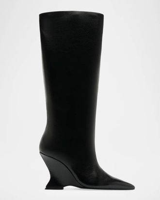 Schutz 110mm Siena Leather Knee-High Boots