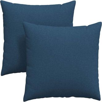 vidaXL Cojines De Sof&aacute; 2 Pcs Azul 80 X 80 Cm Tela Vidaxl