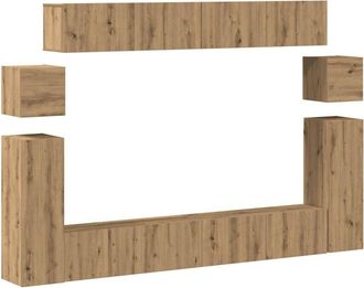 vidaXL Vidaxl - 8 Piece tv Cabinet Set Wall-mounted Artisan Oak Engineered Wood