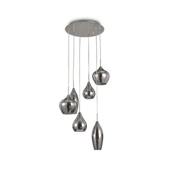 Netlighting Soft 6 Light Spiral Cluster Ceiling Pendant Grey E14