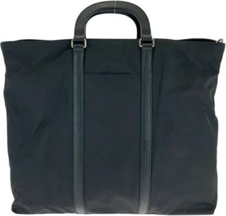 Prada Pre-owned Tote Bags, female, Black, Size: ONE SIZE Pre-owned Nylon briefcases