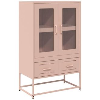vidaXL Aparador De Acero Rosa 68x39x111,5 Cm Vidaxl