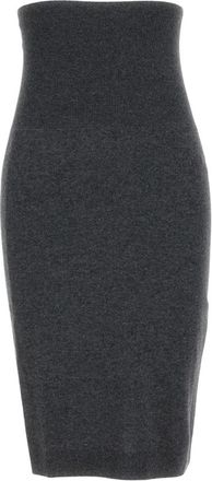 Stella McCartney Wool Knit Pencil Skirt - Dames - Kokerrokken - Grijs - S - Wol - Rokken