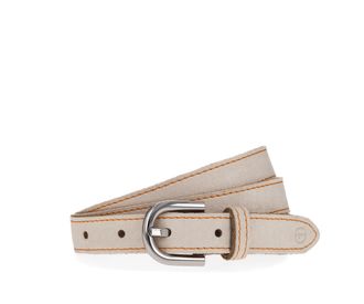 Tamaris Lederg&uuml;rtel TAMARIS, Damen, Gr. 11,5, beige (cream), Leder, unifarben, G&uuml;rtel Lederg&uuml;rtel, mit Kontrastnaht