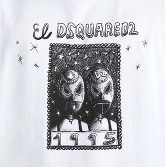 Dsquared2 DSquared2 Heren Cartoon T-shirt (Wit)
