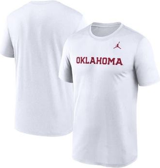 Jordan Brand Mens Jordan Brand White Oklahoma Sooners Primetime Legend Wordmark T-Shirt at Nordstrom, Size Xx-Large