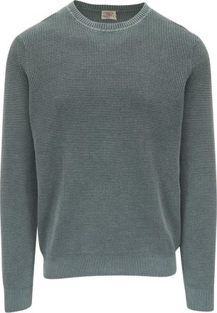 Faherty crew-neck jumper - men - Organic Cotton - S - Green