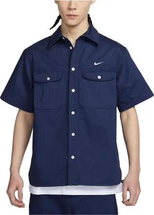 Nike SB Short-sleeve Woven Skate Button Down Blue DV9076-410