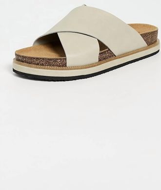 Free People Womens Sidelines Footbed Sandal In Dove Grey