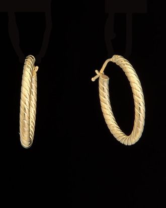 Italian Gold, Inc 14K Italian Gold Twist Oval Hoops