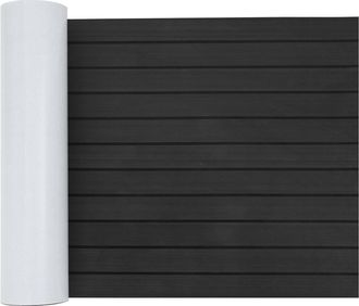 vidaXL Alfombra Para Barcos Rayado Gris Oscuro Y Negro 240 X 60 Cm Eva Vidaxl