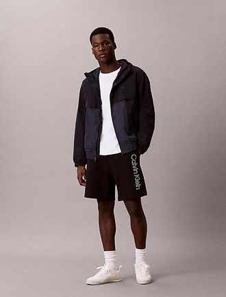 Calvin Klein Geborduurde korte broek van badstofkatoen